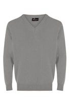 Massoti Lambswool V Neck Jumper - Silver