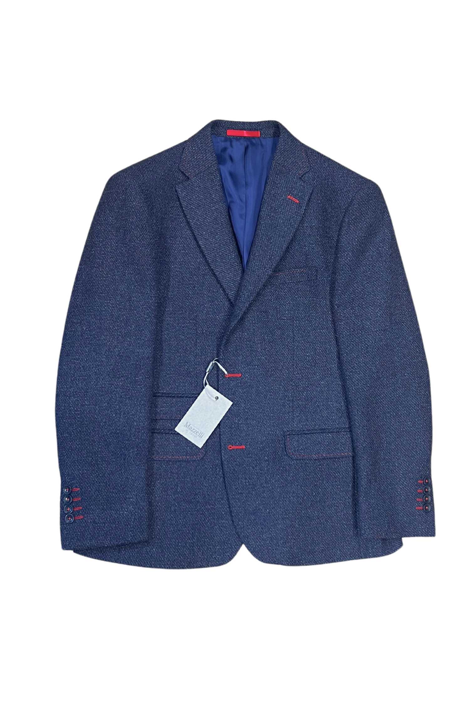 Mazzelli Joseph Wool Blend Jacket - Navy/Red