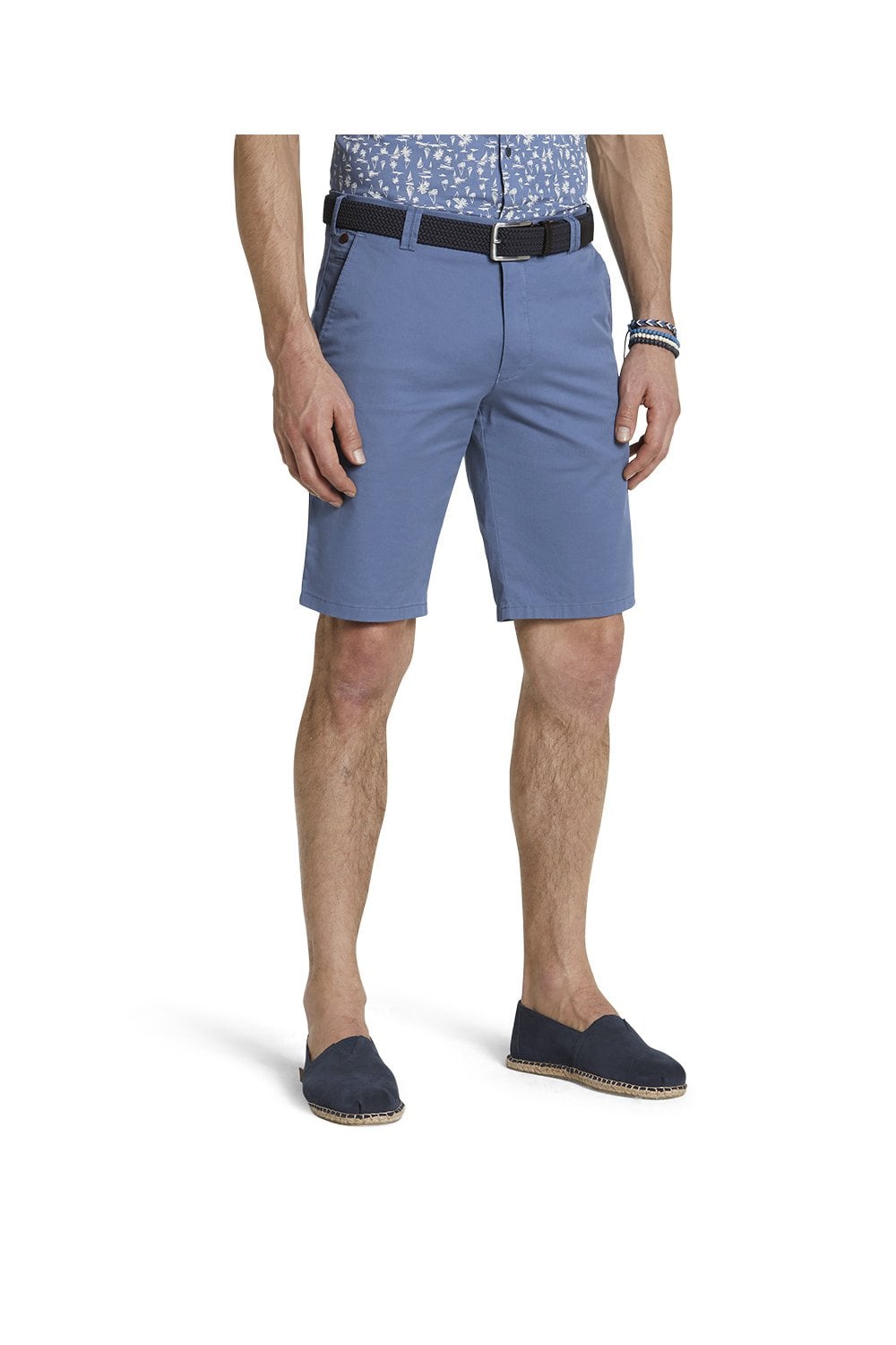 Meyer B-Palma Cotton Stretch Chino Shorts - Blue