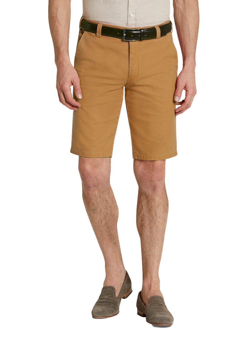 Meyer B-Palma Cotton Stretch Chino Shorts - Camel