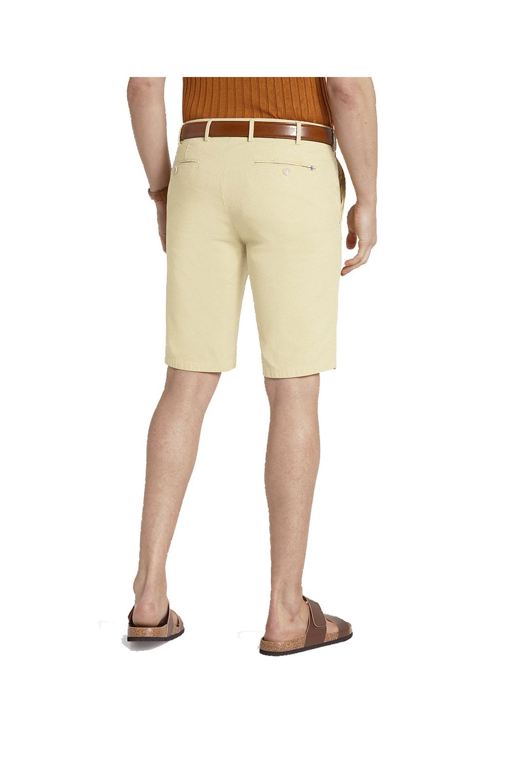 Meyer B-Palma Cotton Stretch Chino Shorts - Stone