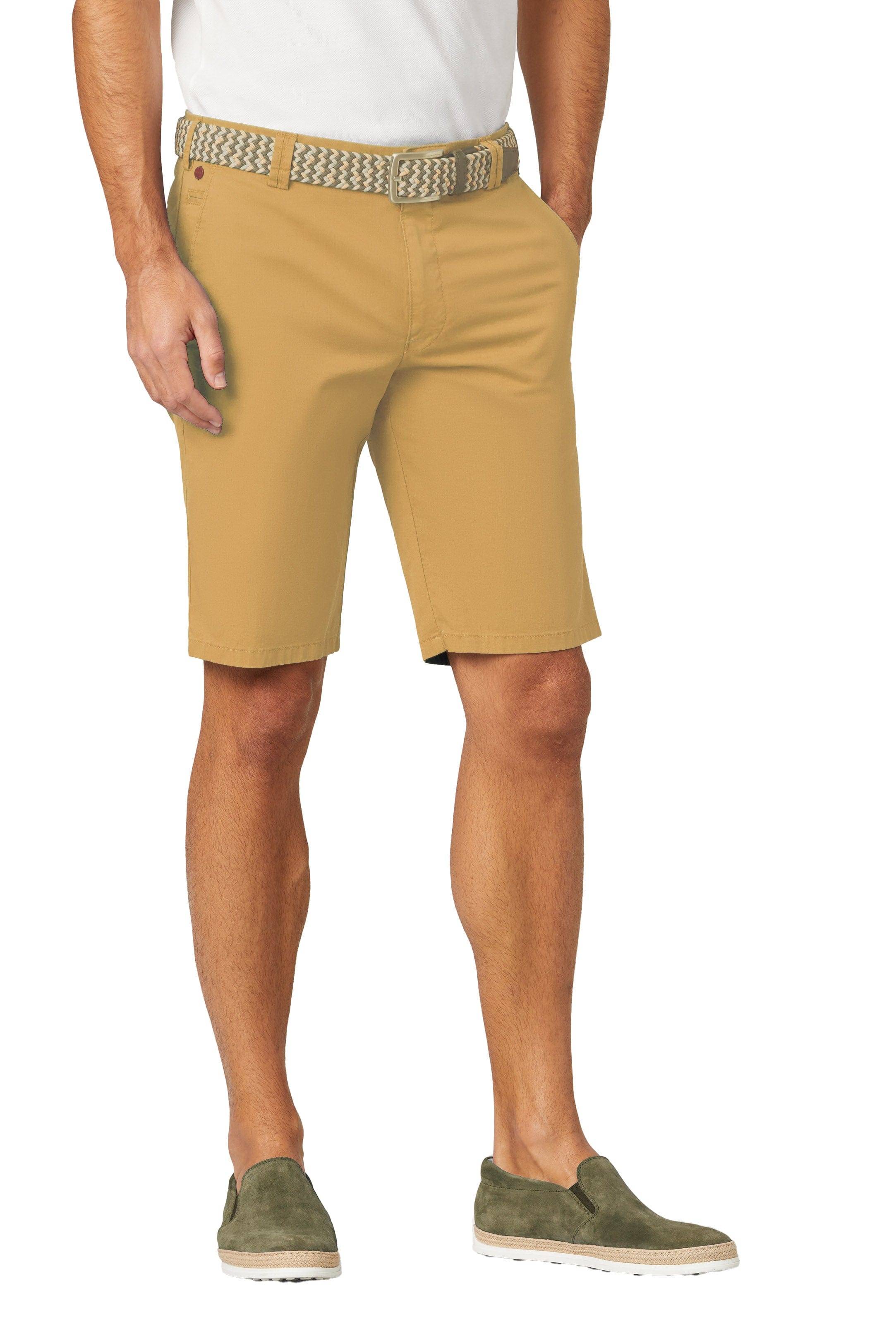 Meyer B-Palma Stretch Cotton Twill Shorts - Gold