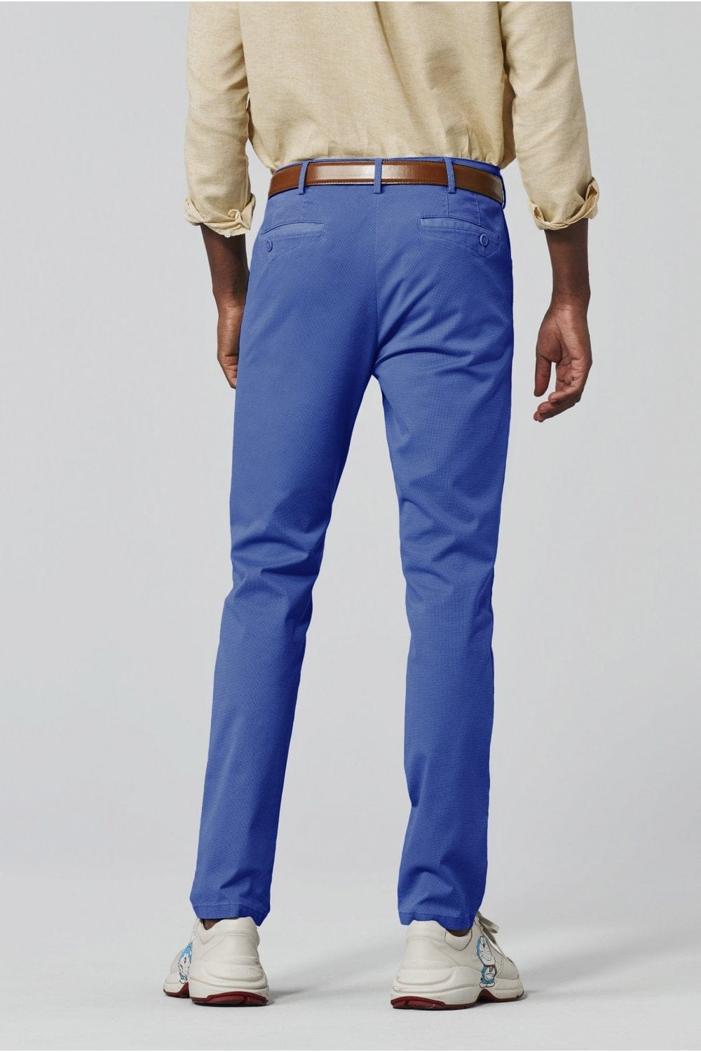 Meyer Dubai Organic Cotton Chinos - Blue