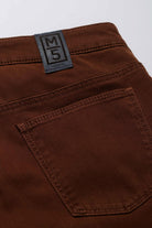 Meyer M5 Slim Micro Structure Cotton Stretch Chinos - Copper