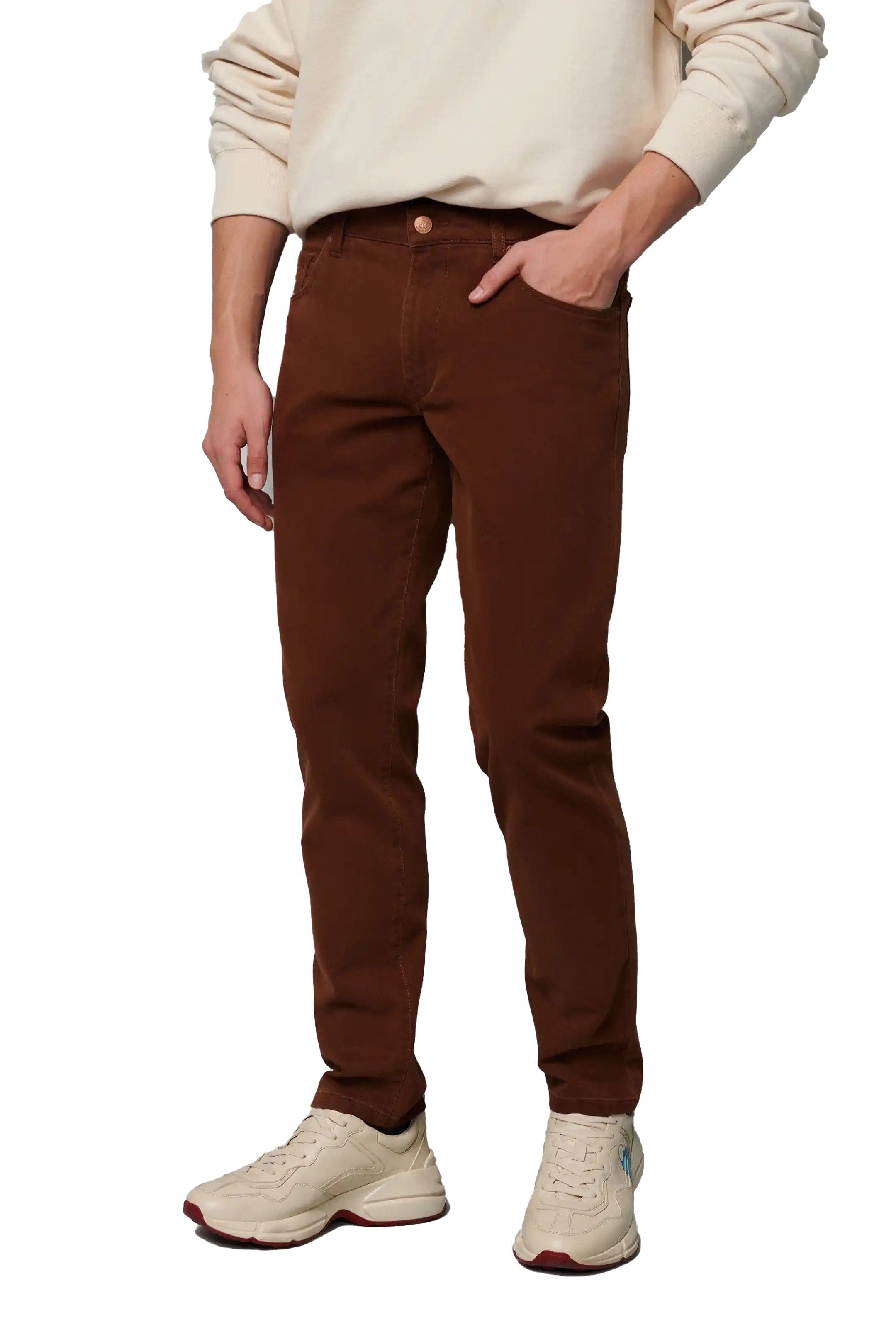 Meyer M5 Slim Micro Structure Cotton Stretch Chinos - Copper