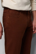 Meyer M5 Slim Micro Structure Cotton Stretch Chinos - Copper