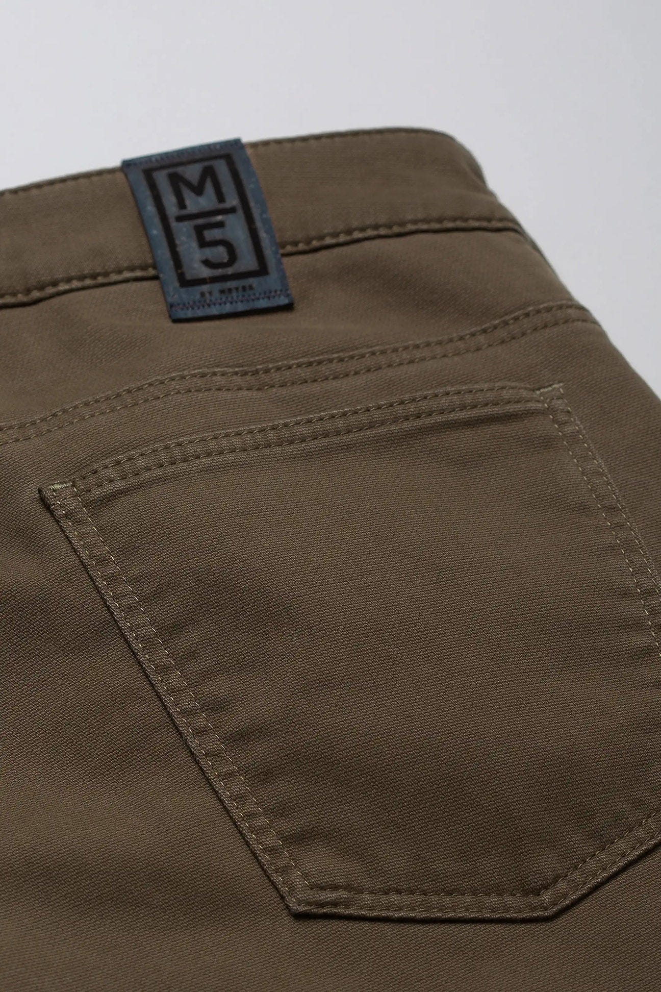 Meyer M5 Slim Micro Structure Cotton Stretch Chinos - Taupe