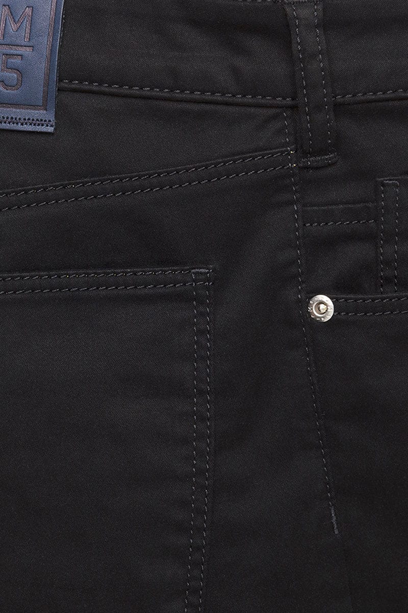 Meyer M5 Slim Super Stretch Pima Satin Chinos - Black