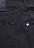 Meyer M5 Slim Super Stretch Pima Satin Chinos - Navy