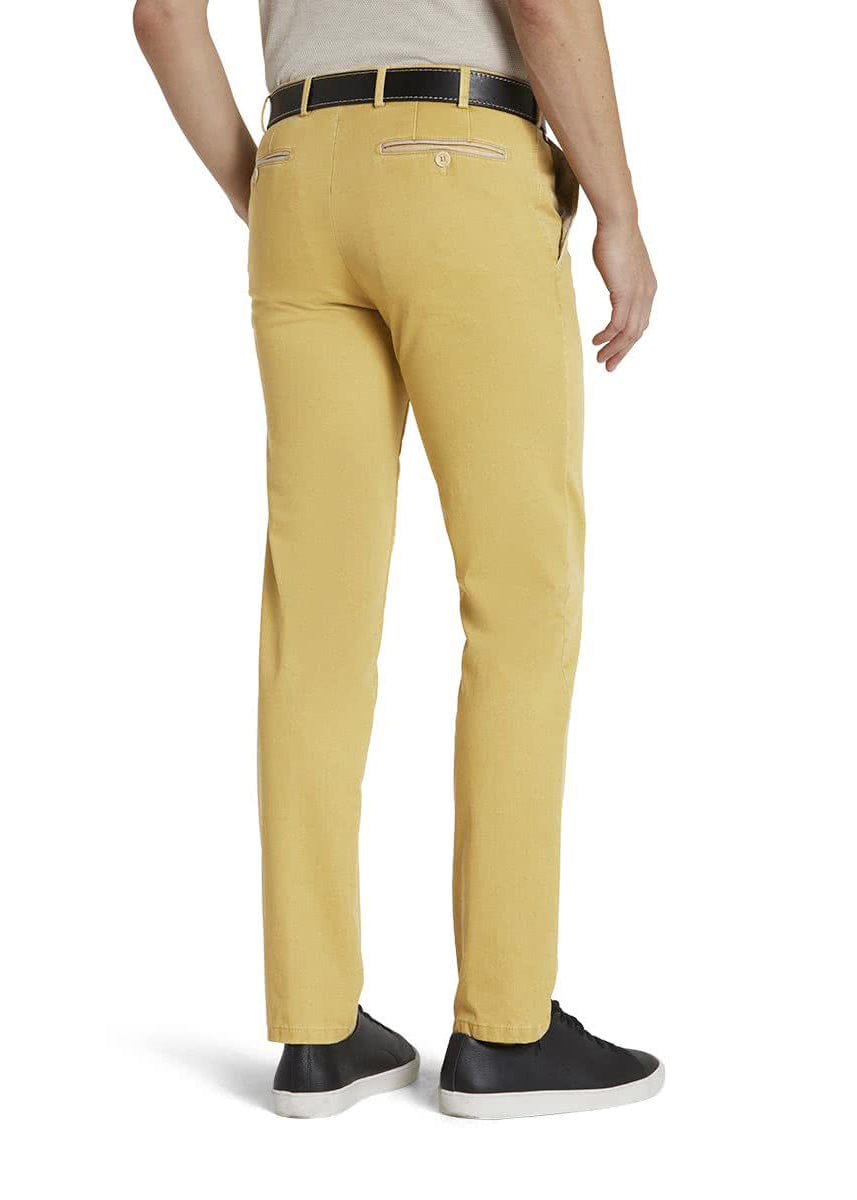 Meyer New York Cotton Stretch Chino Trousers - Corn