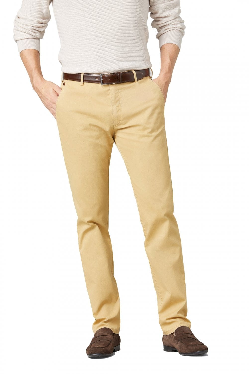 Meyer New York Cotton Twill Chino Trousers - Sand