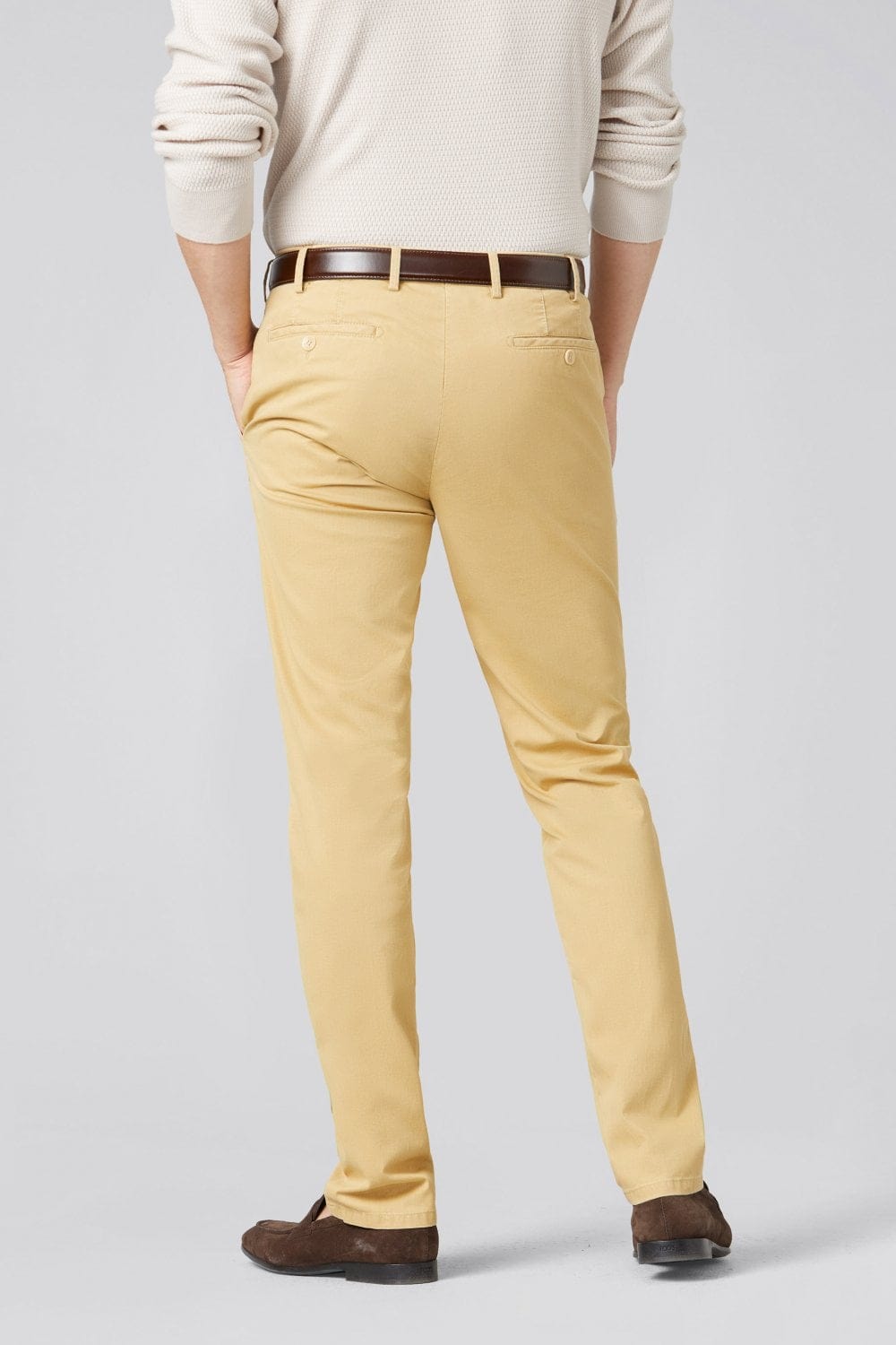 Meyer New York Cotton Twill Chino Trousers - Sand