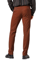 Meyer Rio Organic Cotton Stretch Chino Trousers - Brick