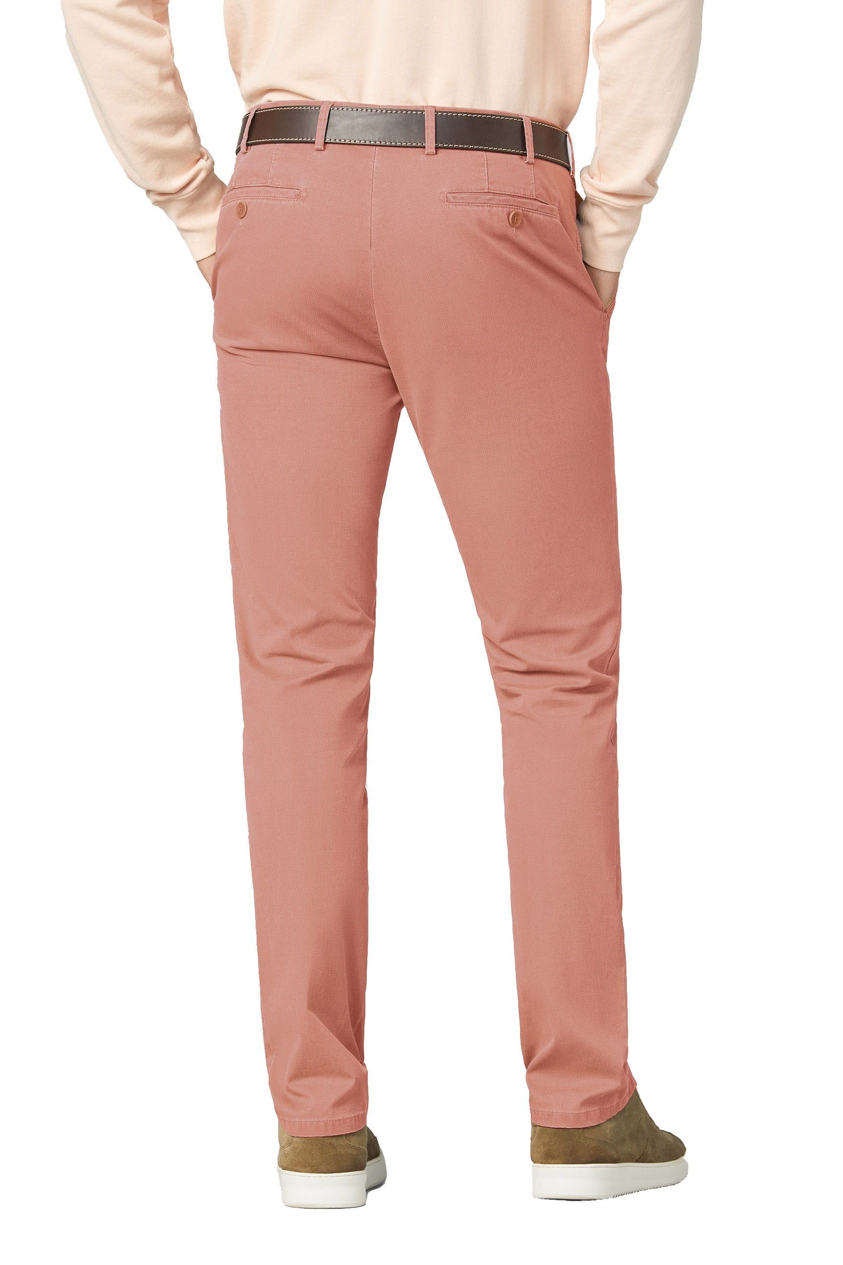 Meyer Rio Stretch Light Cotton Twill Chinos - Dusky Pink