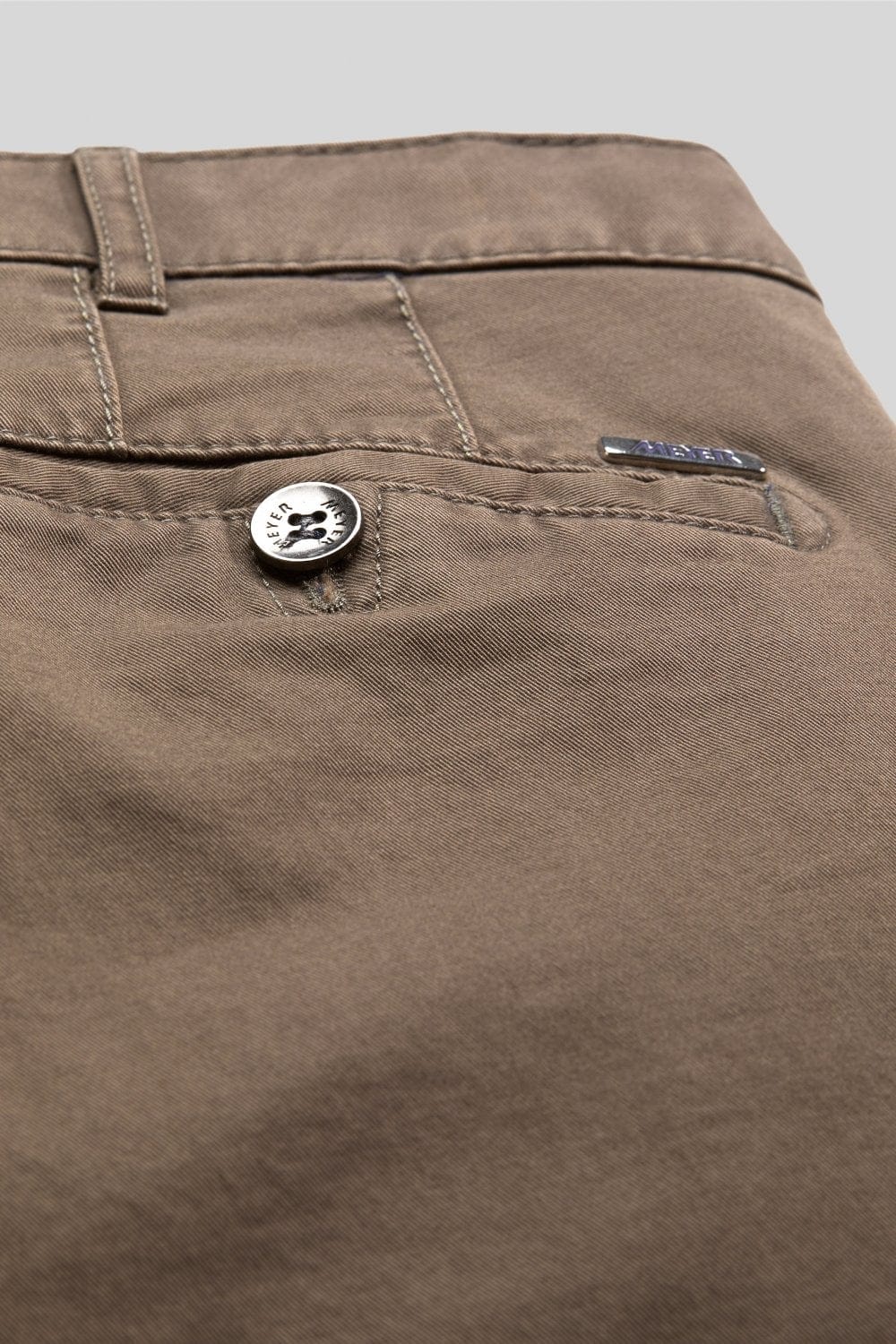 Meyer Roma Cotton Chino Trousers - Stone