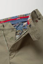 Meyer Roma Super Soft Cotton Chino Trousers - Olive