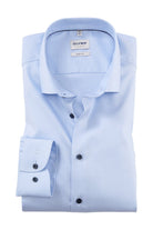 Olymp Level 5 Body Fit Plain Shirt - Light Blue