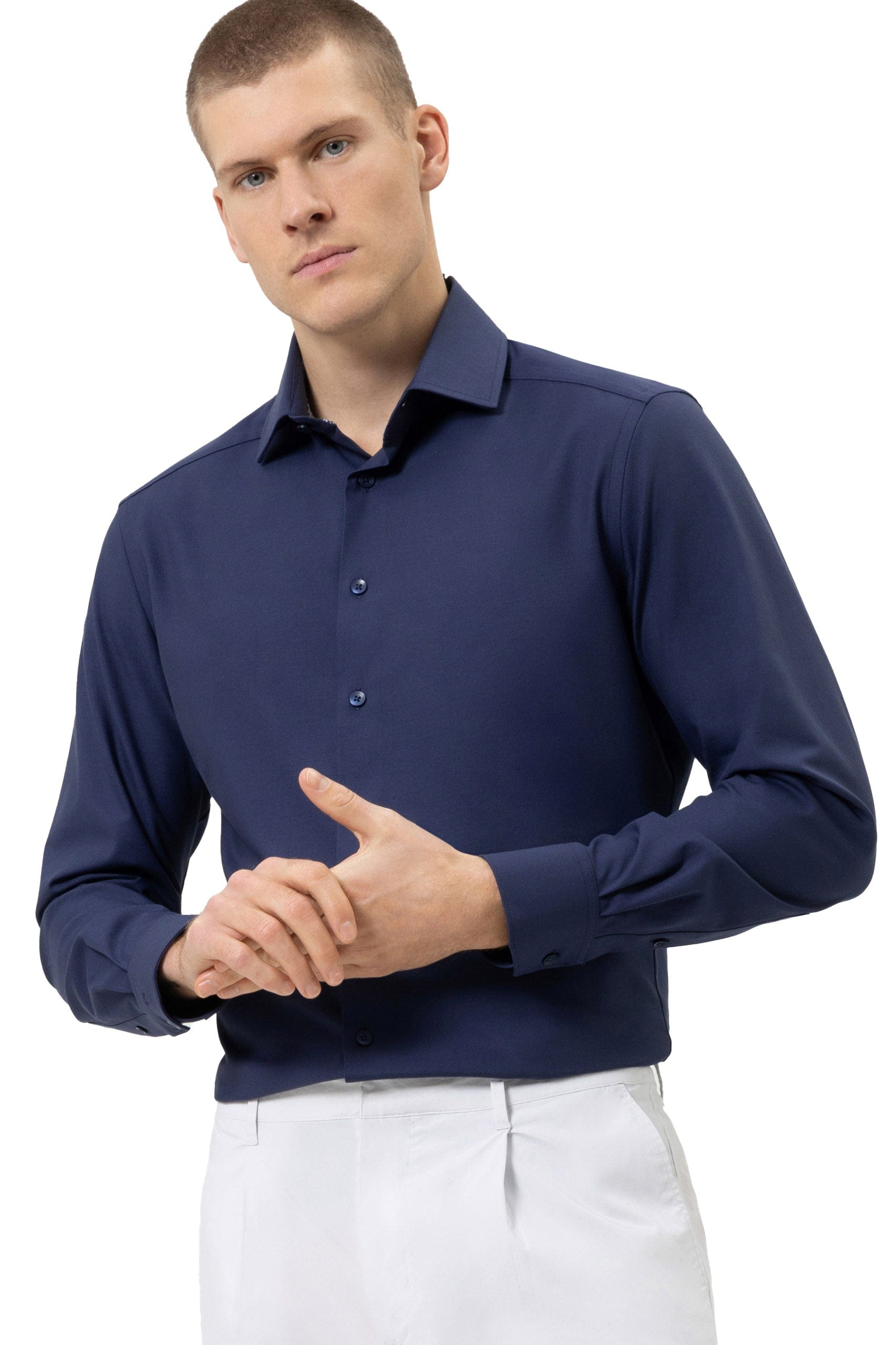 Olymp Luxor 24/7 Dynamic Flex Shirt - Marine – Potters of Buxton