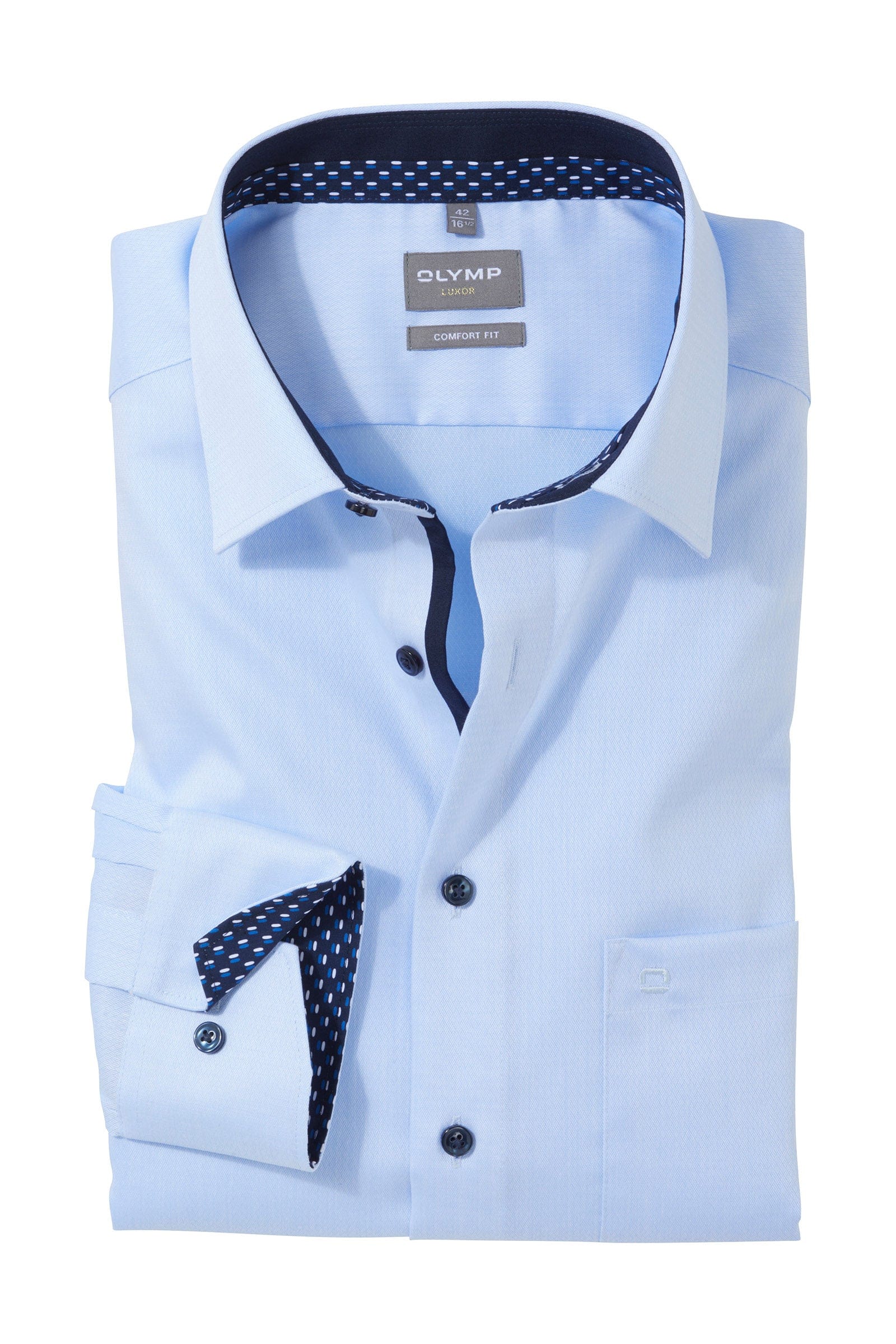 Luxor Comfort Fit Long Sleeve Shirt - Light Blue