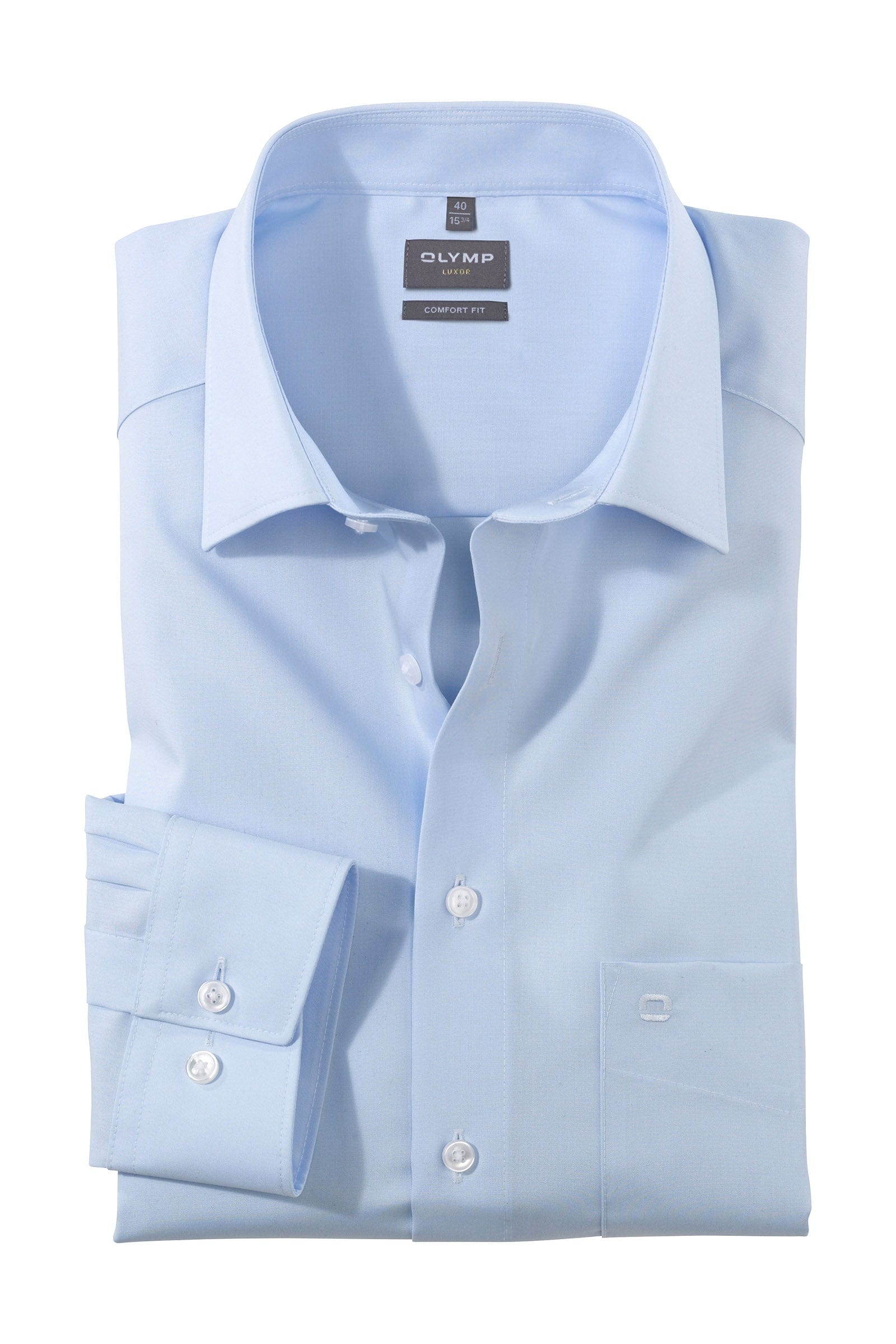 Olymp Luxor Comfort Fit Long Sleeve Shirt - Light Blue