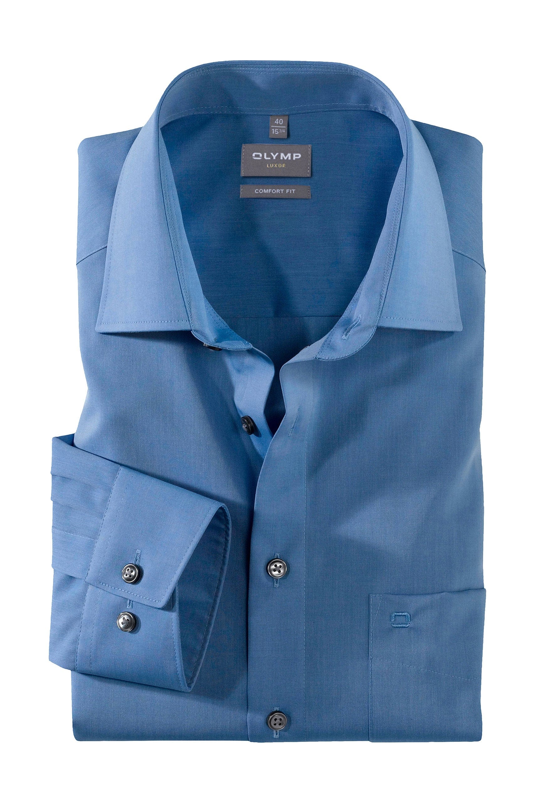 Olymp Luxor Comfort Fit Shirt - Mid Blue