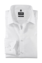 Olymp Luxor Modern Fit Plain Long Sleeve No Pocket Shirt - White