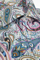 Oscar Pure Cotton Large Paisley Print Shirt - White Print