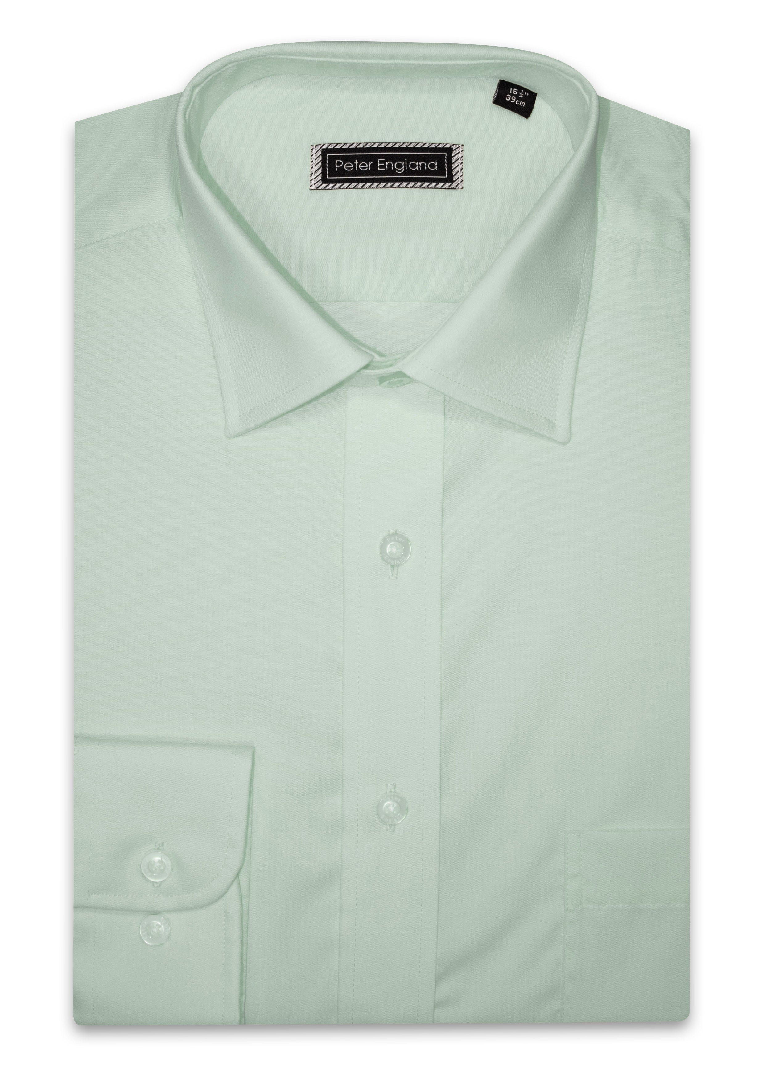 Peter England Non-Iron Plain Shirt - Sage