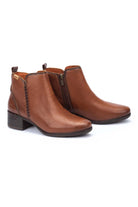 Pikolinos Malaga Leather Mid Heel Ankle Boots - Chocolate