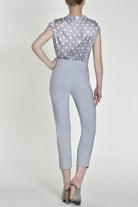 Robell Bella 09 Slim Ankle Grazer Trousers - Pearl Grey