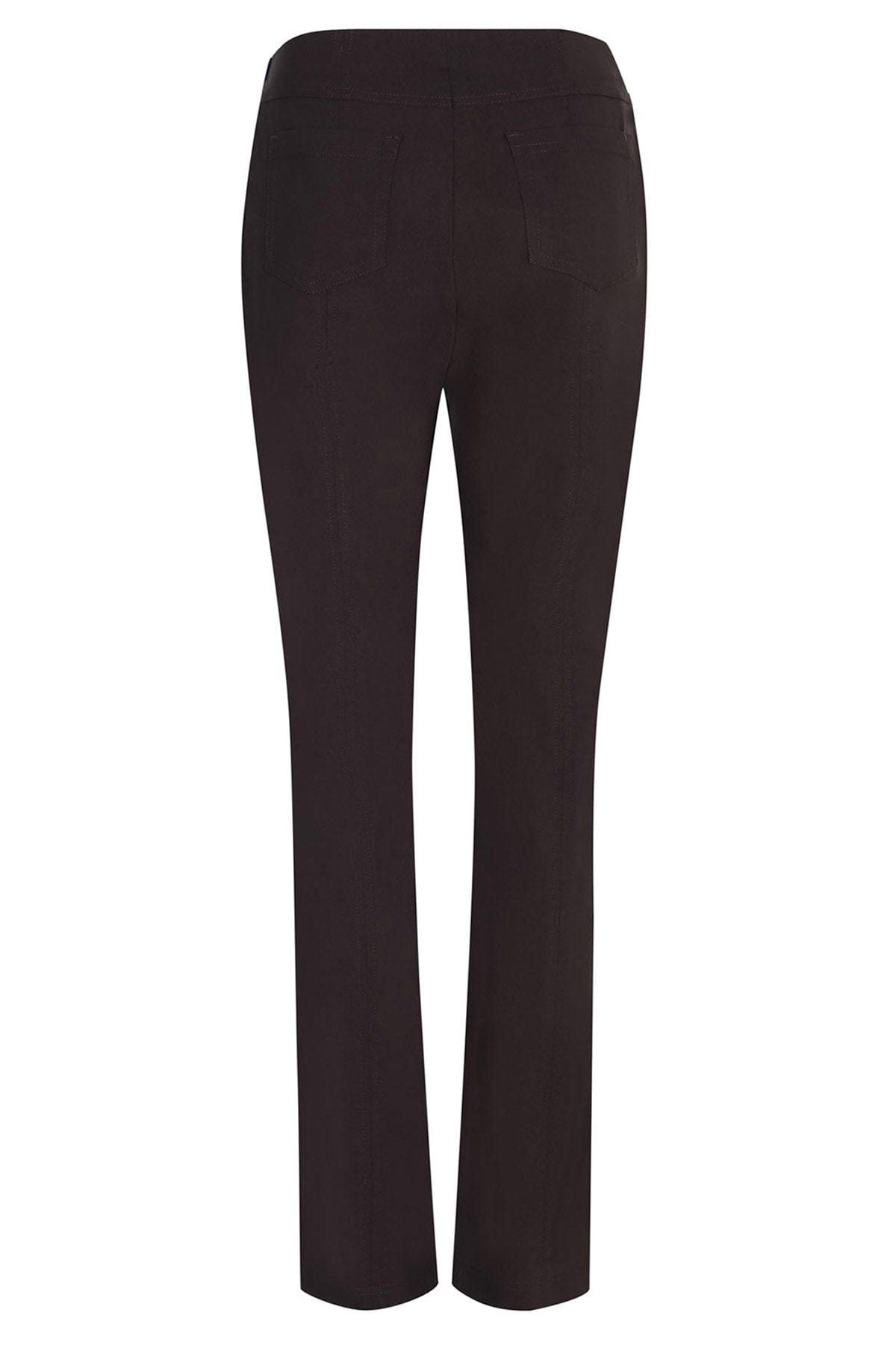 Robell Bella Full Length Trousers - Dark Brown