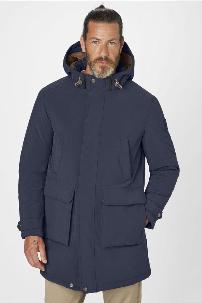 S4 Jackets Boston Padded Parka Jacket - Dark Navy