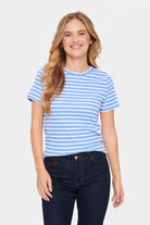 Saint Tropez Aster Stripe T-Shirt - Ultramarine