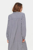 Saint Tropez Darlene Printed Shirt Dress - Patriot Blue Graphic Print