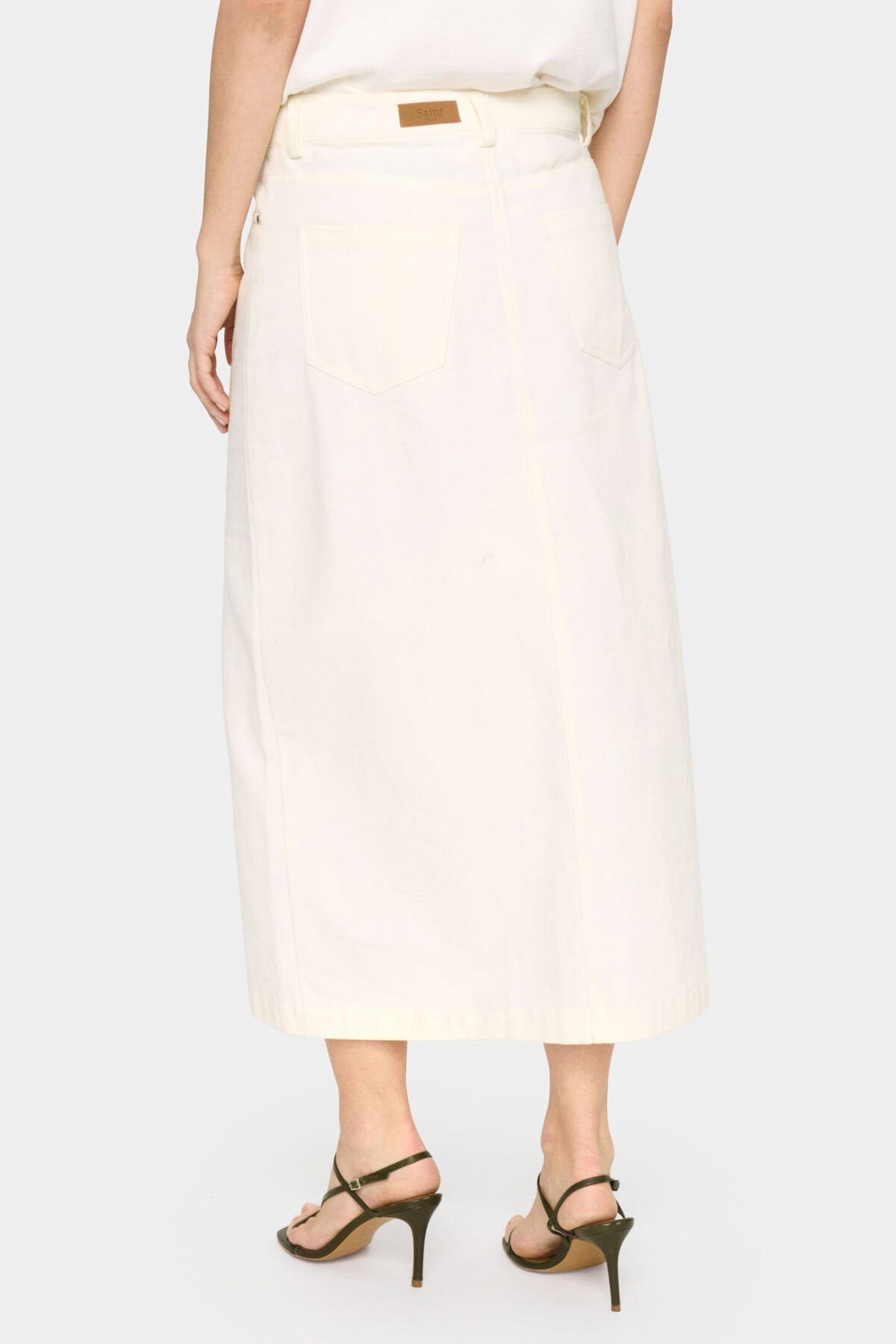 Saint Tropez Diki Denim Midi Skirt - Ice