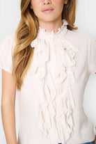 Saint Tropez Elli Ruffle Detail Blouse - Ice