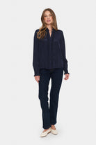 Saint Tropez Felina Frill Detail Shirt - Night Sky