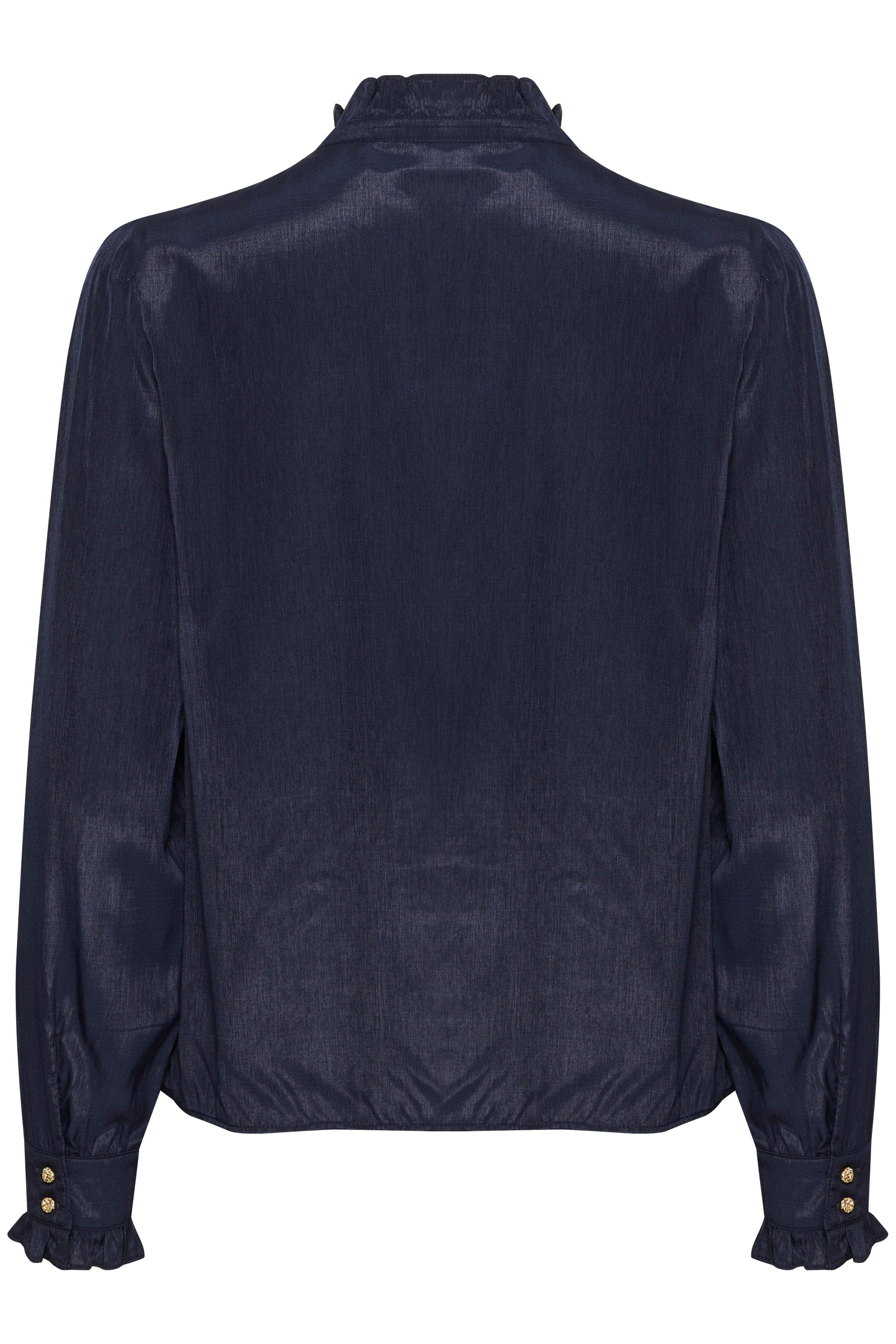 Saint Tropez Felina Frill Detail Shirt - Night Sky