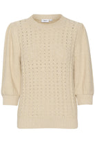 Saint Tropez Felli Half Sleeve Knit Jumper - Creme