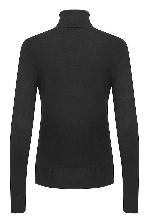 Saint Tropez Mila Knitted Roll Neck Jumper - Black