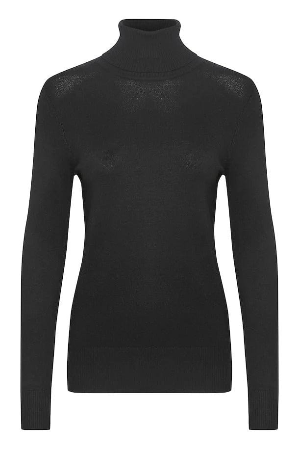 Saint Tropez Mila Knitted Roll Neck Jumper - Black