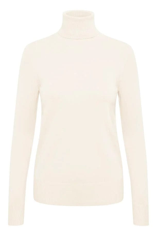 Saint Tropez Mila Knitted Roll Neck Jumper - Ice