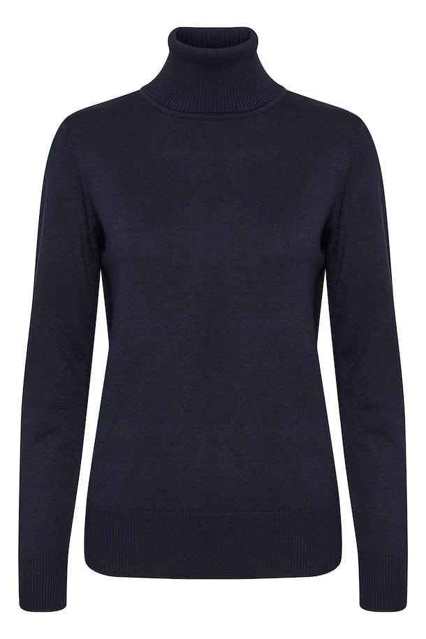 Saint Tropez Mila Knitted Roll Neck Jumper - Night Sky