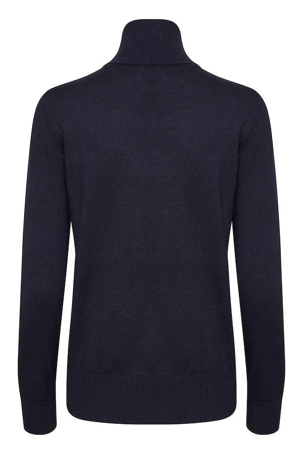 Saint Tropez Mila Knitted Roll Neck Jumper - Night Sky