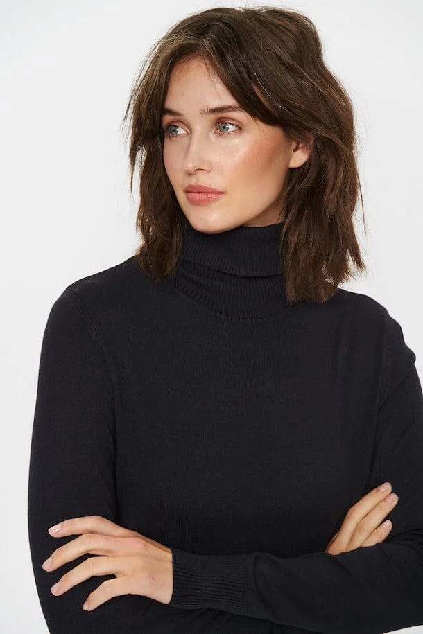 Saint Tropez Mila Knitted Roll Neck Jumper - Night Sky