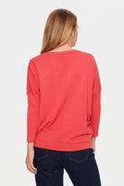 Saint Tropez Mila Round Neck Jumper - Cayenne