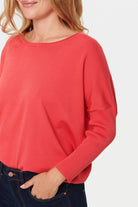 Saint Tropez Mila Round Neck Jumper - Cayenne