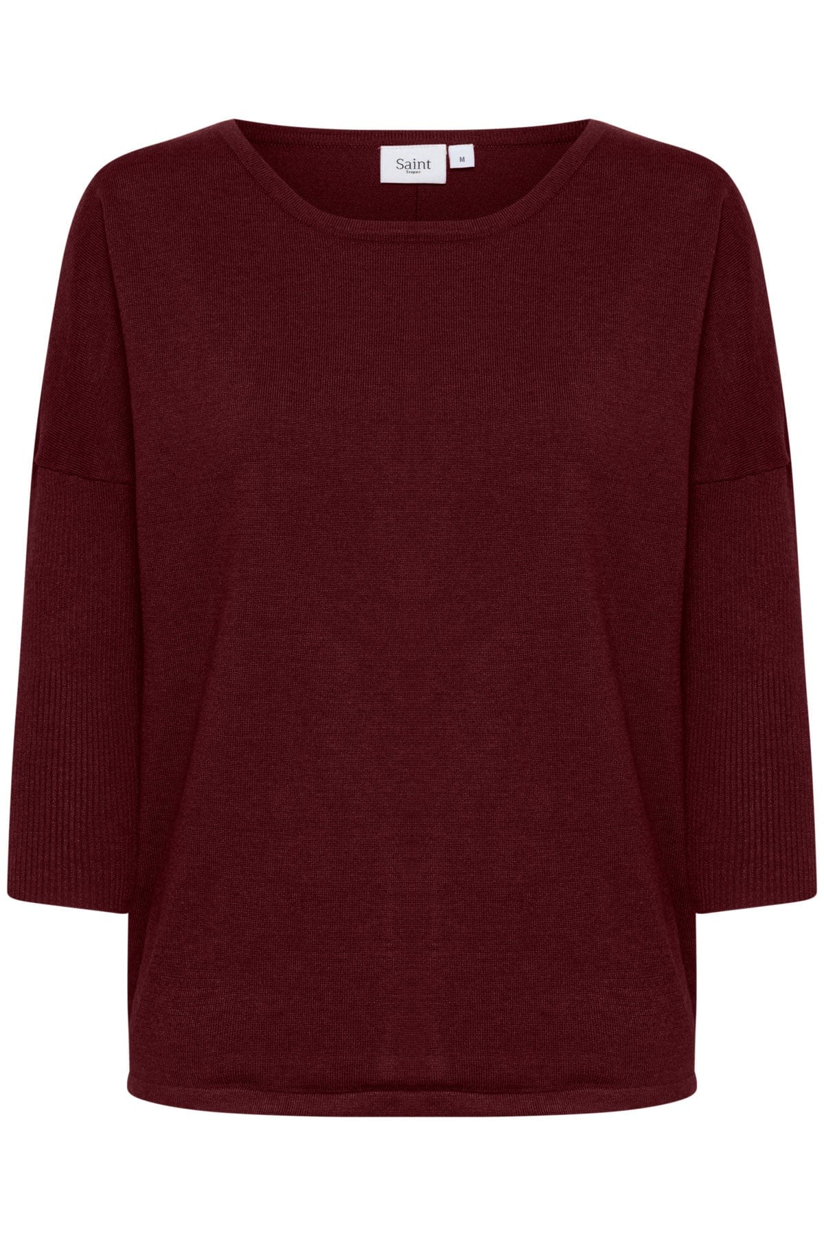 Saint Tropez Mila Round Neck Jumper - Tawny Port Melange