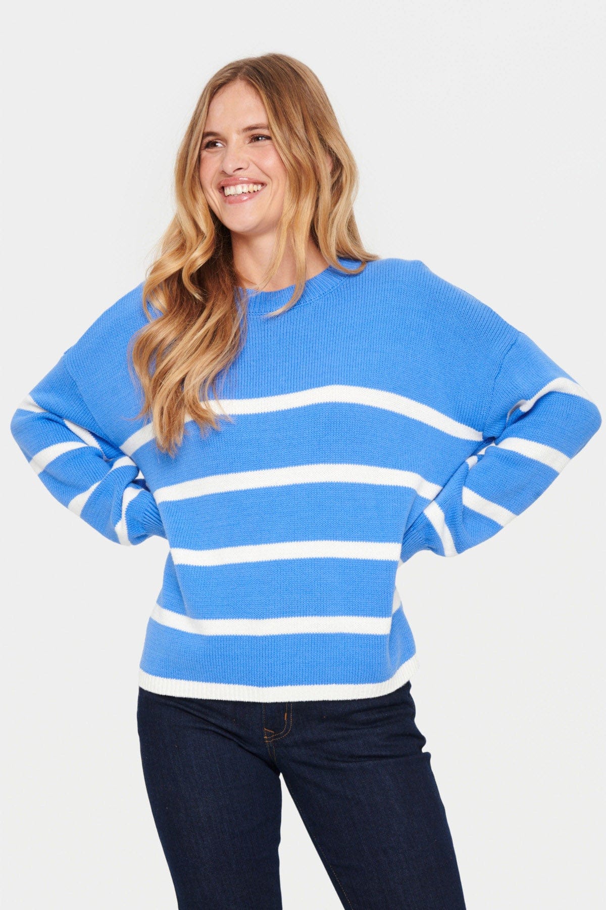 Saint Tropez Terna Stripe Jumper - Ultramarine