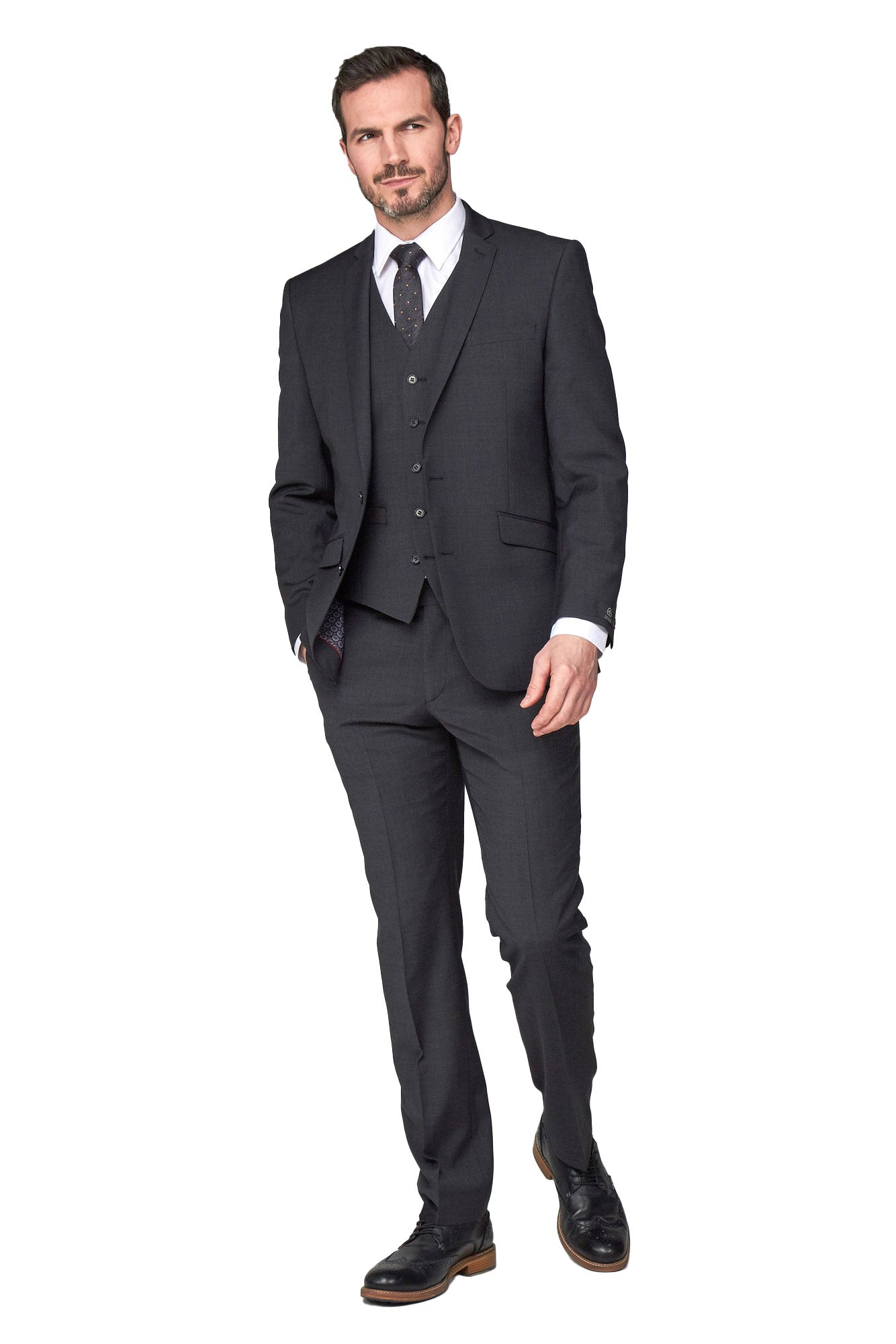 Scott By The Label Charcoal Premier Fit 16" Formal Trousers